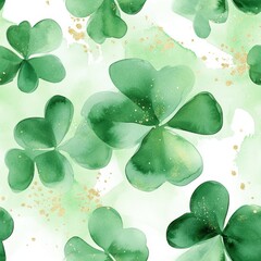 Wall Mural - Repetitive background seamless pattern for St. Patrick’s Day.