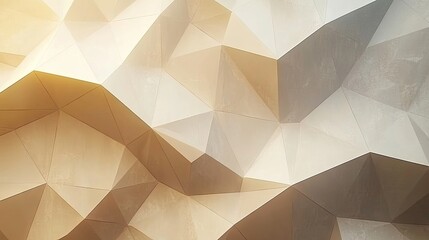 Abstract beige low-poly background texture