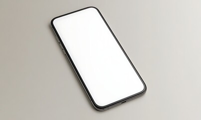 Poster - Blank smartphone on a neutral background, showcasing its sleek design.