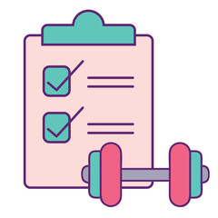 Poster - Fitness Challenge Workout Plan Icon