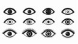 © Gao - Discover a Stunning Assortment: Eye Icon Set, Silhouettes, and Retina - Scan Symbols