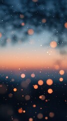 Wall Mural - abstract evening sky with bokeh lights and starry effects