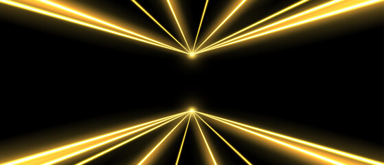 Wall Mural - laser beams, concert or nightclub spotlights light effect. lasers in motion, abstract perspective ba