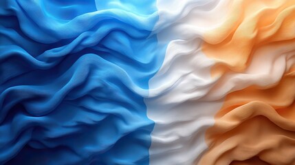 Aufkleber - abstract digital background or texture design of argentinian flag colors argentina national country symbol illustration wavy silk fabric background