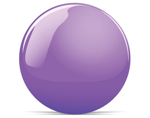 Wall Mural - Glossy Purple Sphere Illustration