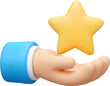 © Tapasma - Hand holding yellow star 3d icon