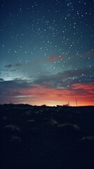 Wall Mural - photography of a night sky nature landscape outdoors.