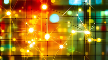 Wall Mural - colorful abstract background featuring vibrant lights and dynamic patterns in a visually engaging de