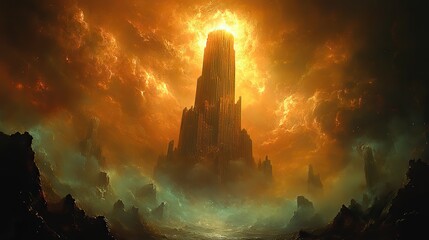 Leinwandbilder - the tower of babel m genesis 11 digital painting