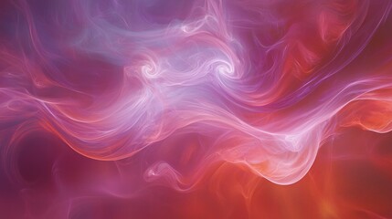 Fototapete - Ethereal swirls of pink and orange create a mesmerizing abstract background with a dreamy and flowing texture evoking a sense of calm and wonder
