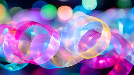 Wall Mural - colorful lights illuminating the darkness creating a vibrant and dynamic abstract background