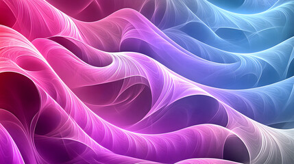 Wall Mural - Abstract background featuring colorful waves in a smooth flowing design with vibrant hues and soft gradients