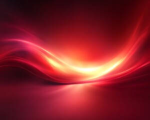 Wall Mural - Abstract Red Light Wave Design