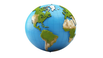 earth globe isolated on white