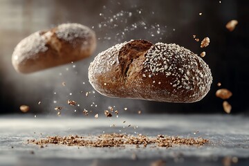 Sticker - Artisan Bread in Motion: A Culinary Masterpiece