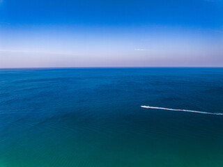 Wall Mural - Beautiful sea beach background,Sea surface with small waves in the ocean nature background