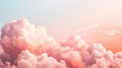 Wall Mural - soft pastel clouds beneath a gentle sunrise in a serene sky