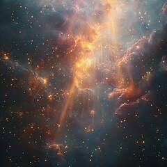 Wall Mural - Cosmic Nebula, Radiant Light, Starry Dust, Deep Space