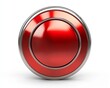 © Aisha - A premium red circular alert icon with a metallic finish, sharp design on white
