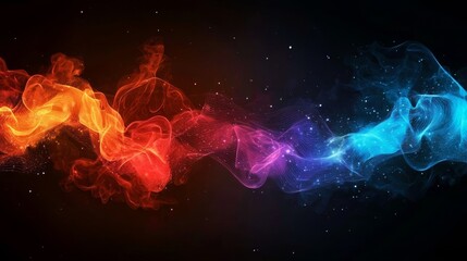 Wall Mural - Technology clouds within the nebula inspire innovative ideas and possibilities.