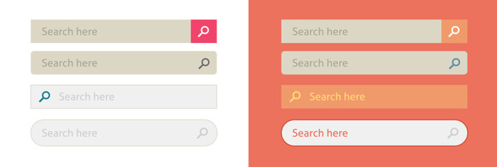 search bar box field icon ui element for web site or mobile app software modern simple minimal graph