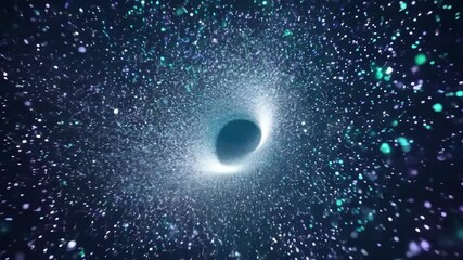 Wall Mural - explore the mesmerizing phenomenon of a black hole as it draws in stars and cosmic dust, revealing t