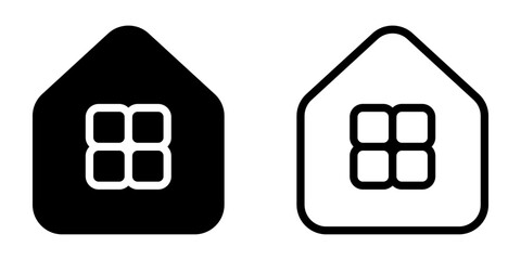 Home icon set. flat illustration of vector icon on white background