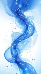 Wall Mural - Abstract Blue Flowing Design