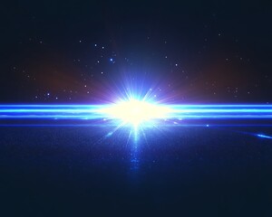 Wall Mural - Cosmic light burst across space