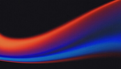 Wall Mural - vivid abstract light wave in red and blue on a black background, futuristic motion flow, modern digital design concept

