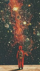 Wall Mural - million of stars light in galaxy architecture photography exploration.