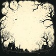 © Kelawan - Haunted Village Halloween Frame