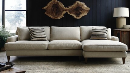 Sticker - Modern Sectional Sofa in a Cozy Living Room