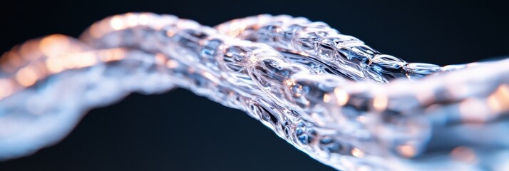 Poster - Dynamic Cyber Aesthetic Crystal Waveforms of Data Streams in Dark Space - Network Security Visualization and Digital Transformation for Tech Industry Advancement