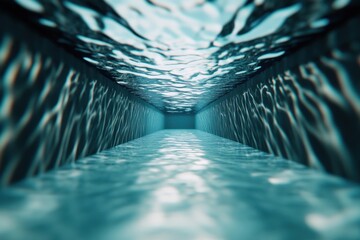 Aufkleber - Immersive Aquatic Interface Digital Water Simulation in Virtual Environments for Tech and Design Innovation - Enhancing User Experience with Dynamic Fluid Graphics
