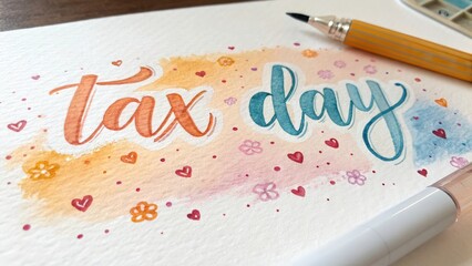 Poster - Tax Day Watercolor