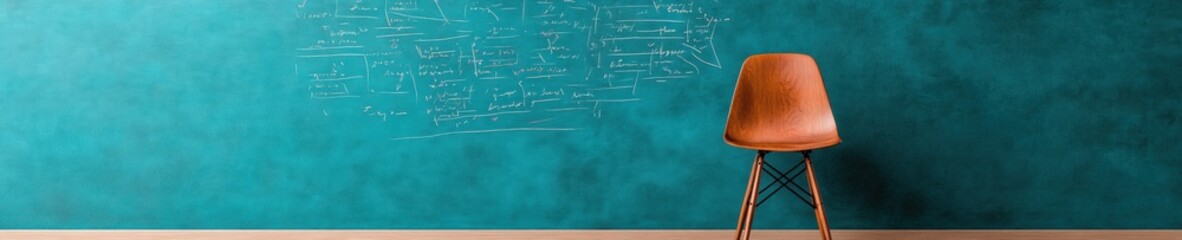 Aufkleber - Contemporary STEM Classroom Modern Chalkboard with Scientific Diagrams and Mathematical Formulas - Academic Workspace Design for Innovative Learning Environments and Knowledge Visualization