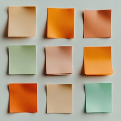 Aufkleber - Contemporary Ideation Setup Colorful Sticky Notes on Minimalist Board for Dynamic Planning and Project Management - Creative Office Tools for Collaborative Brainstorming Innovation