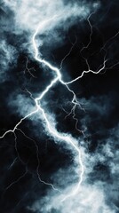 Leinwandbilder - Dramatic Storm Dynamic Lightning Bolts and Cloud Textures - Engaging Visuals for Atmospheric Content and Innovative Weather Forecasting Applications