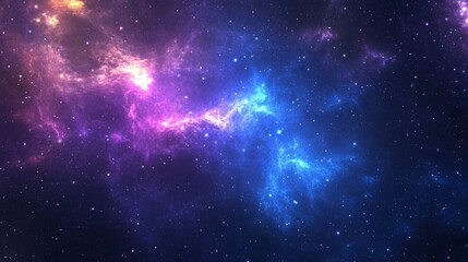 Wall Mural - a cosmic-themed circular gradient background with a radiant glow in blue and purple