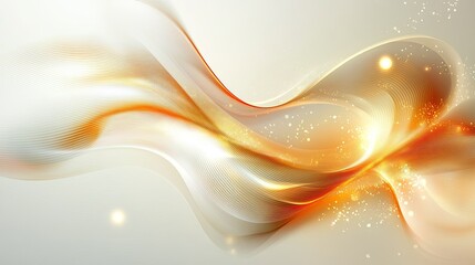 A glowing abstract wave pattern forming dynamic curves on a neutral background. picture