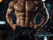© Mengarungi - Muscular Man, Wet, Gym, Fitness, Bodybuilding