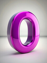 Sticker - 3d purple text O