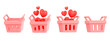 © 민영 김 - heart, basket, shopping, 3d, object