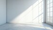 © Monty - Bright Sunlight Filters Through Large Windows, Casting Shadows on the Polished Wooden Floor in an Empty Room Created for New Possibilities