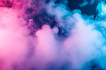 Canvas Print - Abstract Neon Smoke Art Background