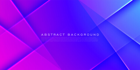 Wall Mural - abstract futuristic 3d background with gradient purple and blue color background. overlap shadow and