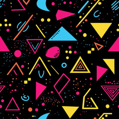 Retro Memphis Design Abstract Pattern