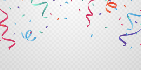 Wall Mural - confetti background stunning colors that zigzag down for the celebration. festive decoration vector 