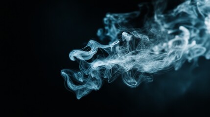 Aufkleber - Captivating close-up of a smoke ring dissipating in the air, with intricate details showcasing the dynamics of vapor in motion